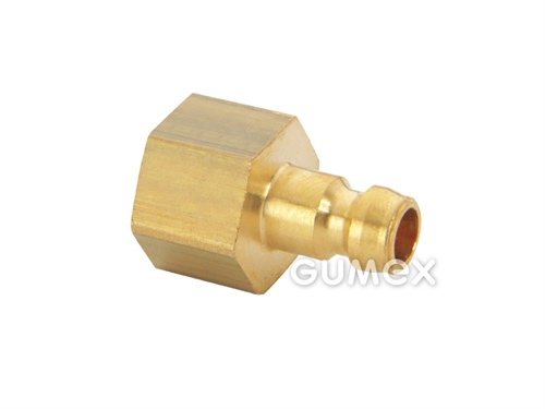ESHM Nippel ohne Ventil, DN6, Innengewinde G 1/8", 15bar, -20°C/+200°C, Messing vernickelt, 